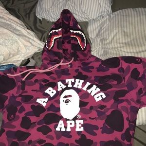 Purple bape sweater
